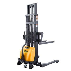 APOLLOLIFT Semi Electric Pallet Forklift Lift Pallet Stacker 2200lbs Capacity 118inch Max.Lifting Height