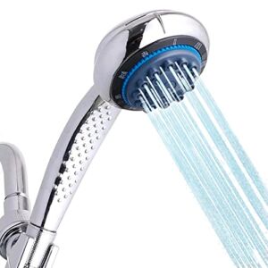 Hobylife 8-Setting High Pressure Shower Head with Hose, Hand Held Shower Head with Powerful Spray, Detachable Showerhead Multi-functions, w/ 59 inch Hose, Bracket, Flow Regulator, Chrome Finish