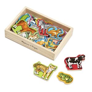 Melissa & Doug 20 Wooden Animal Magnets in a Box – Cute Animal Fridge Magnets, Refrigerator Magnets For Toddlers Ages 2+