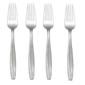 Oneida Camlynn Everyday Flatware Dinner Forks 18/0 Stainless Steel, Set of 4, Silver
