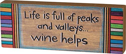 Primitives Block Sign – Life…Wine Helps | The Storepaperoomates Retail Market - Fast Affordable Shopping