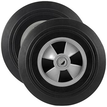HAKZEON 2 PCS 8 Inch Solid Rubber Hand Truck Wheels,Utility Rubber Replacement Tires with 5/8 Inch Axle hole, Heavy Duty Airless Replacement Tires for Hand Truck, Wagons, Cart, 176lbs Loading Capacity | The Storepaperoomates Retail Market - Fast Affordable Shopping