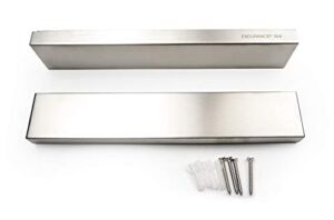 RSVP Endurance 18/8 Stainless Steel Deluxe Magnetic Knife Bars, Set of 2, 10-inch