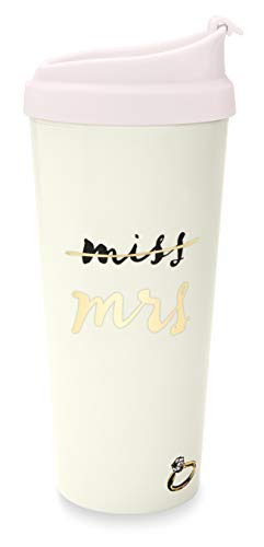 Kate Spade New York Bridal 16 Ounce Insulated Travel Mug, Double Wall Thermal Tumbler for Coffee/Tea, Miss to Mrs. (Pink) | The Storepaperoomates Retail Market - Fast Affordable Shopping