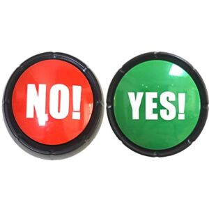JIALITFUN YES NO Button, No Button with Sound Yes Button for Desk Party Games Tools Holiday Supplies
