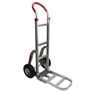 US Cargo Control Aluminum Stair Climbing Hand Truck with 10″ Pneumatic Wheels