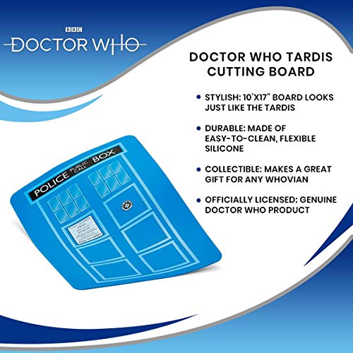 Doctor Who TARDIS Cutting Board – Flexible Silicone, with Non-Slip Base | The Storepaperoomates Retail Market - Fast Affordable Shopping