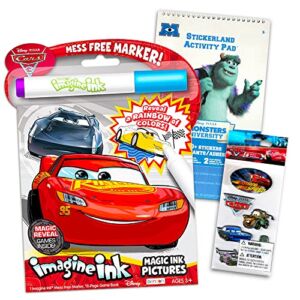 Disney Cars Imagine Ink Coloring Book Set for Toddlers Kids — Mess-Free Coloring Book with Magic Invisible Ink Pen and Over 100 Disney Cars Stickers (No Mess Art)