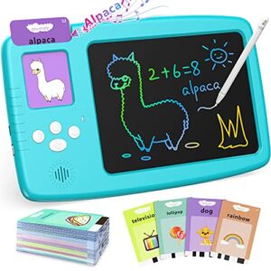 LIGHTDESIRE LCD Writing Tablet with Talking Flash Cards 2-in-1 Toddler Toys,8.5 Inch Drawing Pad 224 Sight Words with Sound Effect, Educational Learning Toys for 2-7 Year Olds Kids