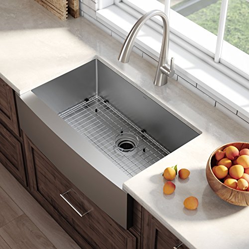Kraus KHF200-33 Standart PRO Stainless Steel Sink 33 inch Farmhouse Apron Single Bowl 16 gauge | The Storepaperoomates Retail Market - Fast Affordable Shopping