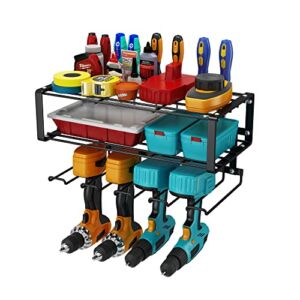 Power Tool Organizer,Heavy Duty Floating Tool Shelf,Power Tool Storage Tool Holder Wall Mounted Drill Organizer for Garage and Workshop,Power Tool Charging Station
