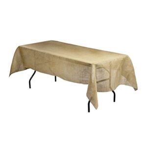 ArtOFabric Natural Burlap Tablecloth 59 Inches X 108 Inches