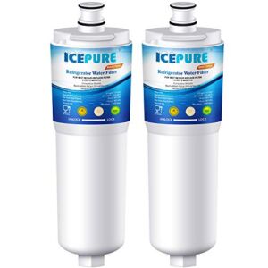 ICEPURE CS-52 Refrigerator Water Filter, Compatible with Bosch 640565, Whirlpool WHKF-R-PLUS, EVOLFLTR10, Cuno CS-52, CS-51, CS-450, CS-451, CS-452, 5553629, 55866-05, 55866-06, 5586606, Pack of 2