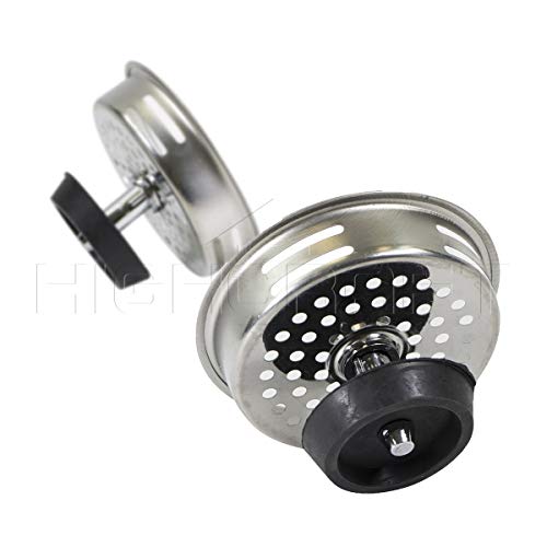 Highcraft 9843-2 Stainless Steel Kitchen Sink Strainer Basket Replacement for Standard Drains (3-1/2 Inch) -Universal Style Rubber Stopper (Pack of 2) | The Storepaperoomates Retail Market - Fast Affordable Shopping