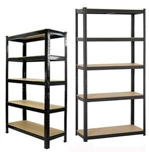 Heavy Duty Storage Shelving Unit, 5 Tier Garage Shelving Units and Storage, 2000LBS Capacity, Metal Shelves for Garage Home Shed Warehouse, 6×3×1.3 FT