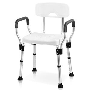 Sangohe Shower Chair for Inside Shower – Heavy Duty Shower Seat with Back – Shower Chair for Bathtub with Arms for Handicap – Shower Seats for Elderly – Shower Chair for Bathtub, 796C