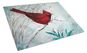Caroline’s Treasures PJC1110LCB Cardinal Winter Red Bird Glass Cutting Board Large, 12H x 16W, multicolor