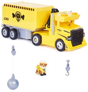 Paw Patrol, Rubble 2 in 1 Transforming X-Treme Truck with Excavator Toy, Crane Toy, Lights and Sounds, Action Figures, Kids Toys for Ages 3 and up