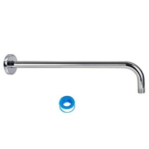 15 Inch Shower Arm, NearMoon Extra Fixed Arm with Flange, Stainless Steel Wall-Mounted ShowerHead Arm (Chrome Finish)
