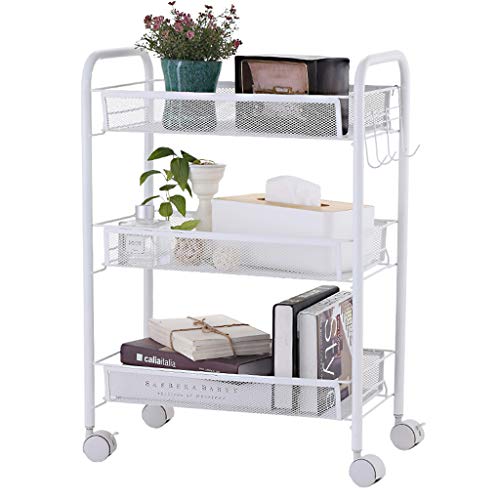 JYXCOSHELF Home Shelves, Shelving Unit – Floor-Standing Multi-Layer Storage Rack Storage Rack Household Trolley Movable with Wheels,Storage Racks (Color : A) | The Storepaperoomates Retail Market - Fast Affordable Shopping