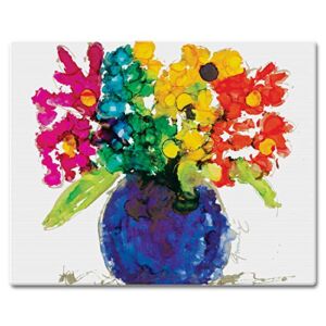 CounterArt Lovitude Flowers 3mm Heat Tolerant Tempered Glass Cutting Board 15” x 12” Manufactured in the USA Dishwasher Safe