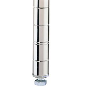 Metro 74P Metro Site Select Chrome Plated Steel Stationary Post, 1″ Diameter x 74-5/8″ Height (Pack of 4)