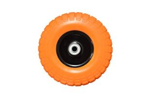 Replacement Orange Hand Dolly Wheel and Tire 4.10/3.50-4 (Flat Free Design)