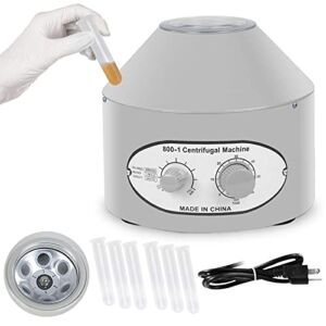 SUPER DEAL Electric Lab Laboratory Centrifuge Machine PRO Desktop Lab Medical Practice w/Timer and Speed Control – Low Speed – 4000 RPM – Capacity 20 ml x 6-110v