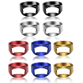 10 Pieces Ring Bottle Opener Stainless Steel Beer Bottle Opener Colorful Finger Bottle Opener for Party Present Supplies | The Storepaperoomates Retail Market - Fast Affordable Shopping