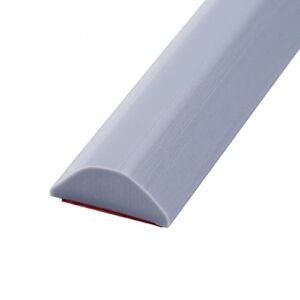 xingmeihe Collapsible Shower Threshold Water Dam Shower Barrier,Shower Door Dam Water Stopper Silicone Wet Room Bathroom 39Inchgray