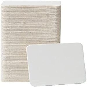 BAR DUDES™ Cardboard Coasters 100 Pack 4 x 4 inch Square – White Blank Coasters Bulk Set – Paper Coasters for Drinks, DIY, Kids Arts and Crafts