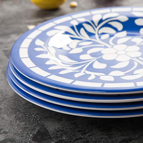 Melamine Dinnerware Set – 12 Pcs Dinner Dishes Set for Outdoor Use, Dishwasher Safe, Unbreakable, Blue | The Storepaperoomates Retail Market - Fast Affordable Shopping