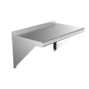 AmGood 24″ Long X 14″ Deep Stainless Steel Wall Shelf | NSF Certified | Appliance & Equipment Metal Shelving | Kitchen, Restaurant, Garage, Laundry, Utility Room