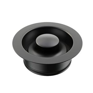 Sink Flange for Garbage Disposal and Sink Stopper Stainless Steel Fit Universal 3-1/2 Inch Standard Sink Drain Openings Kitchen Sink Garbage Disposal Replacement Accessories (Matte Black)