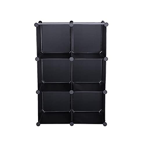 LINCHUN 6-Compartment doorless Black Frosted Translucent Shelf Multi-Purpose | The Storepaperoomates Retail Market - Fast Affordable Shopping