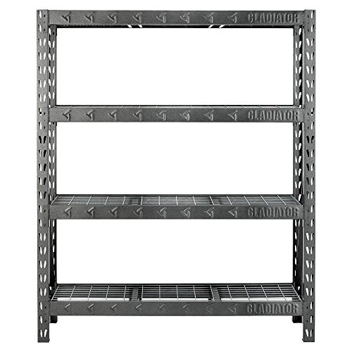 Gladiator 4-Shelf 60 in. W x 72 in. H x 18 in. D Welded Steel Garage Shelving Unit | The Storepaperoomates Retail Market - Fast Affordable Shopping