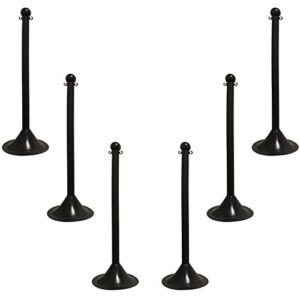 Mr. Chain 91503-6 Black Stanchion, 2″ link x 41″ Overall Height, Pack of 6