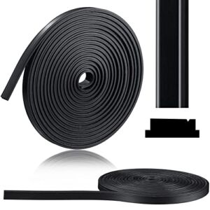 134 Inches Flexible Magnetic Strip Insert Shower Door Magnetic Strip Replacement Long Magnet Roll for Crafts for Framed Semi Framed Swinging Glass Shower Doors, Black (1 Roll)