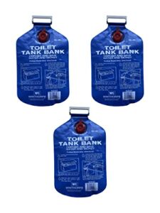 Toilet Tank Bank Water Conserving Tank Insert – 3 Pack