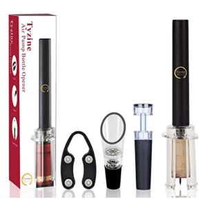 Air Pressure Pump Bottle Opener With Foil Cutter,Aerator Pourer,Vacuum Stopper(4PCS),Simple Cork Remover ,Efficient Corkscrew Bottle Opener,Great For Wine Lovers,Perfect Wine Gift.