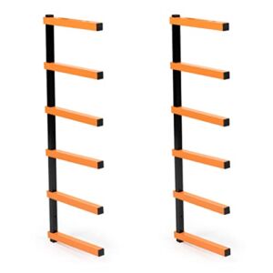 TITAN GREAT OUTDOORS 6-Level Storage Rack, Rated 600 LB, Wall-Mounted Steel Lumber Skis Pipe Organizer