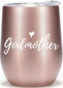 Lovely Godmother Gifts From Godchild 12oz Wine Glass Tumbler Godparent Proposal Gift Keepsak Coffee Mug