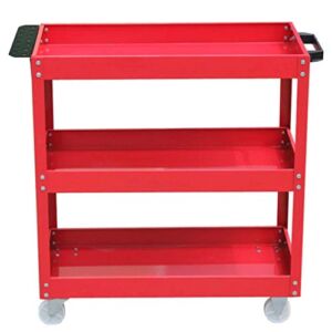 YGCBL Multifunction Portable Hand Trucks,Trolleytool Trolley Cart Parts Car Thicken Small Bearing 100Kg Easy to Move Maintenance Car, 2 Colors,Red