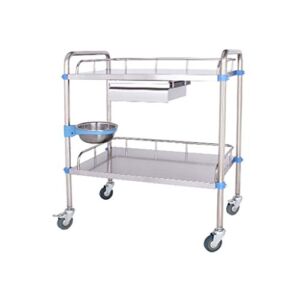Medical trolley with Drawers, Stainless Steel Medical Cart, Assemble The Surgical Cart, Rescue Vehicle Instrument Change Vehicles, Load 100 Kg (Size : L-804886cm)