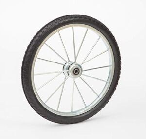 Lapp Wheels 20″ to 26″ Flat Free Heavy Duty Metal Spoke Wheel,3/4-5/8 Bearing size (20X1.95 Tire,3” hub,3/4 axle bearing)