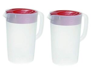 Rubbermaid 1 Gallon Servin’ Saver Pitcher (Set of 2), 1, Red