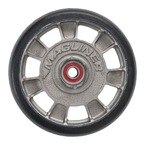 Magliner 10815 8″ Diameter Mold On Rubber Wheel with Red Sealed Semi Precision Ball Bearings