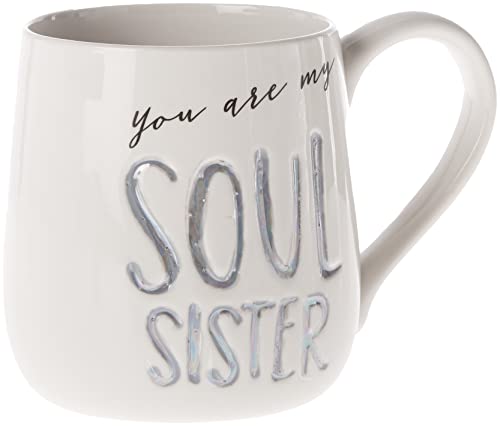 Enesco Our Name is Mud “Soul Sister” Stoneware Engraved Coffee Mug, 1 Count (Pack of 1), Gray | The Storepaperoomates Retail Market - Fast Affordable Shopping