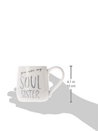 Enesco Our Name is Mud “Soul Sister” Stoneware Engraved Coffee Mug, 1 Count (Pack of 1), Gray | The Storepaperoomates Retail Market - Fast Affordable Shopping