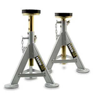 Esco 10498 Jack Stands, 3 Ton Capacity, Pair of 2 Stands (Pack of 2), Silver